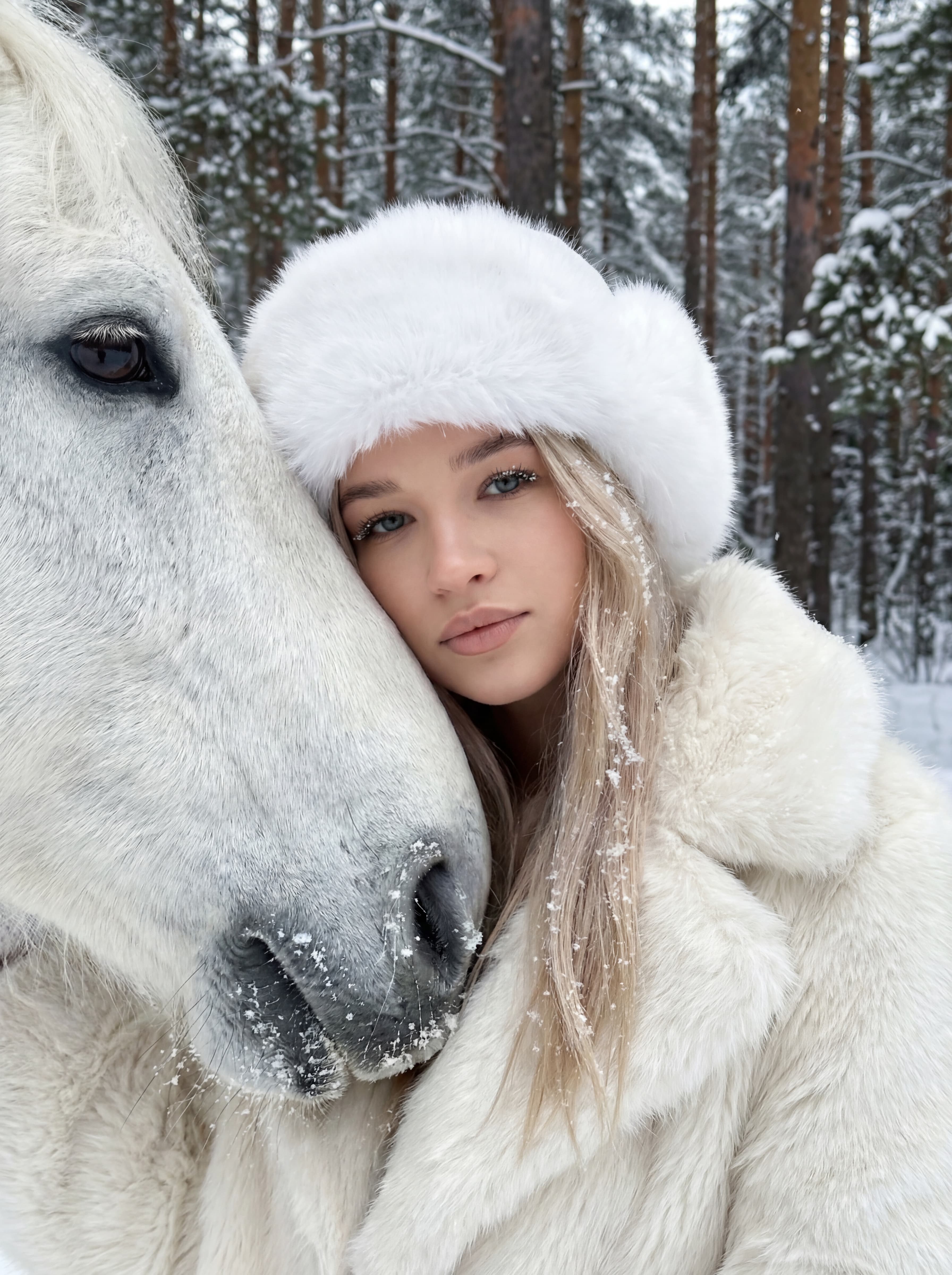 Снежная с лошадью